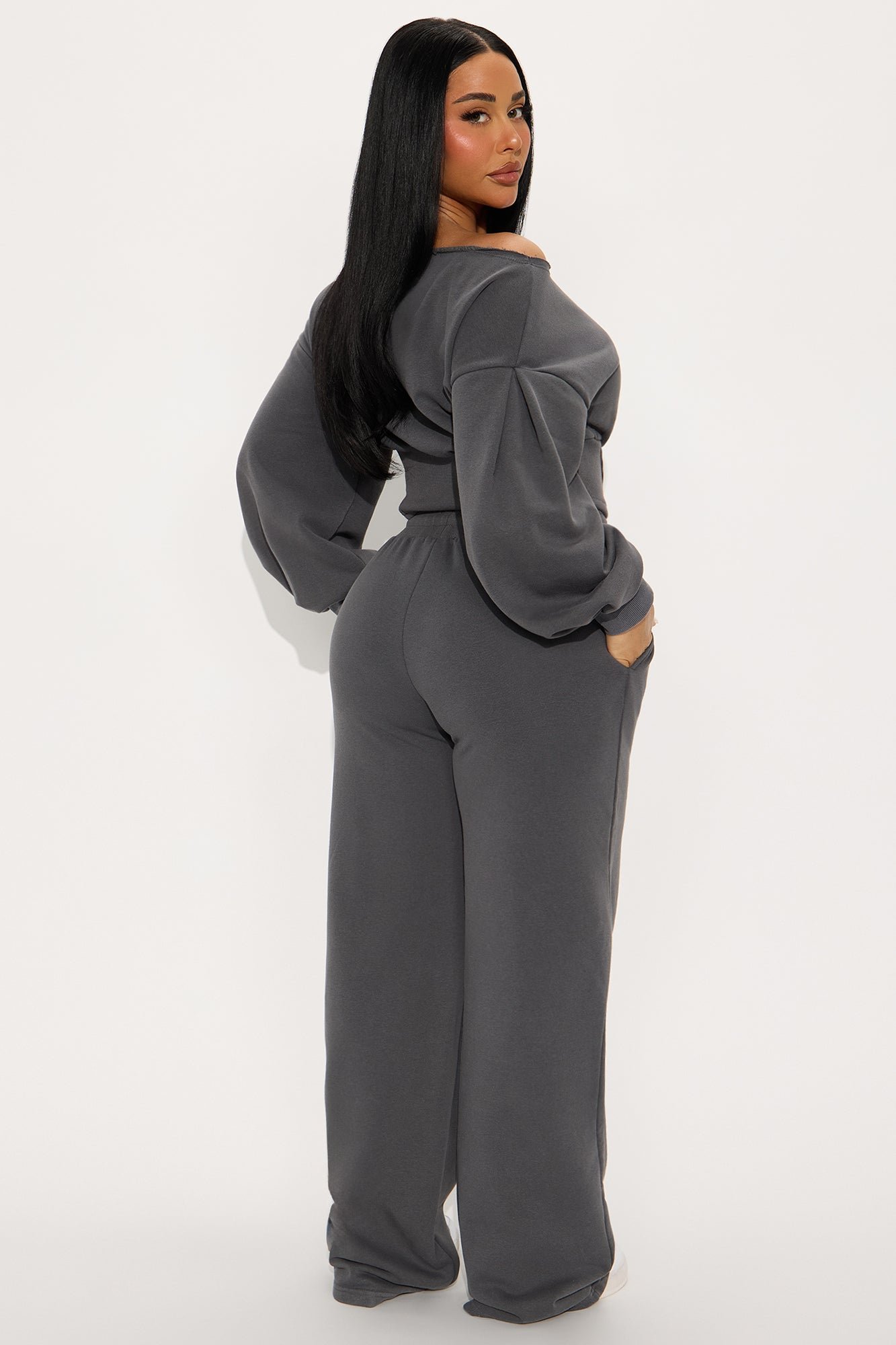 Come Find Me Washed Fleece Mix Pant Set - Image 3