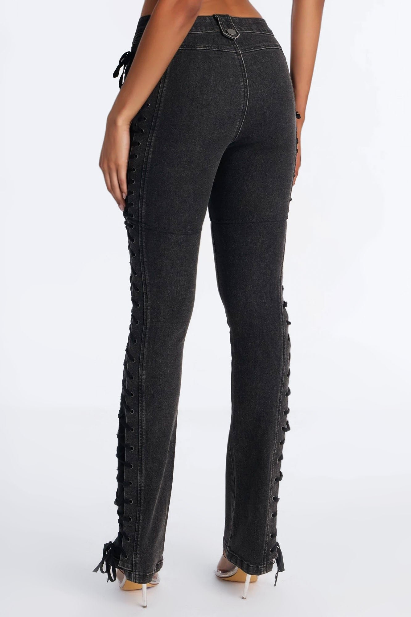 Tall After Hours Lace Up Flare Pant 36″ - Image 4