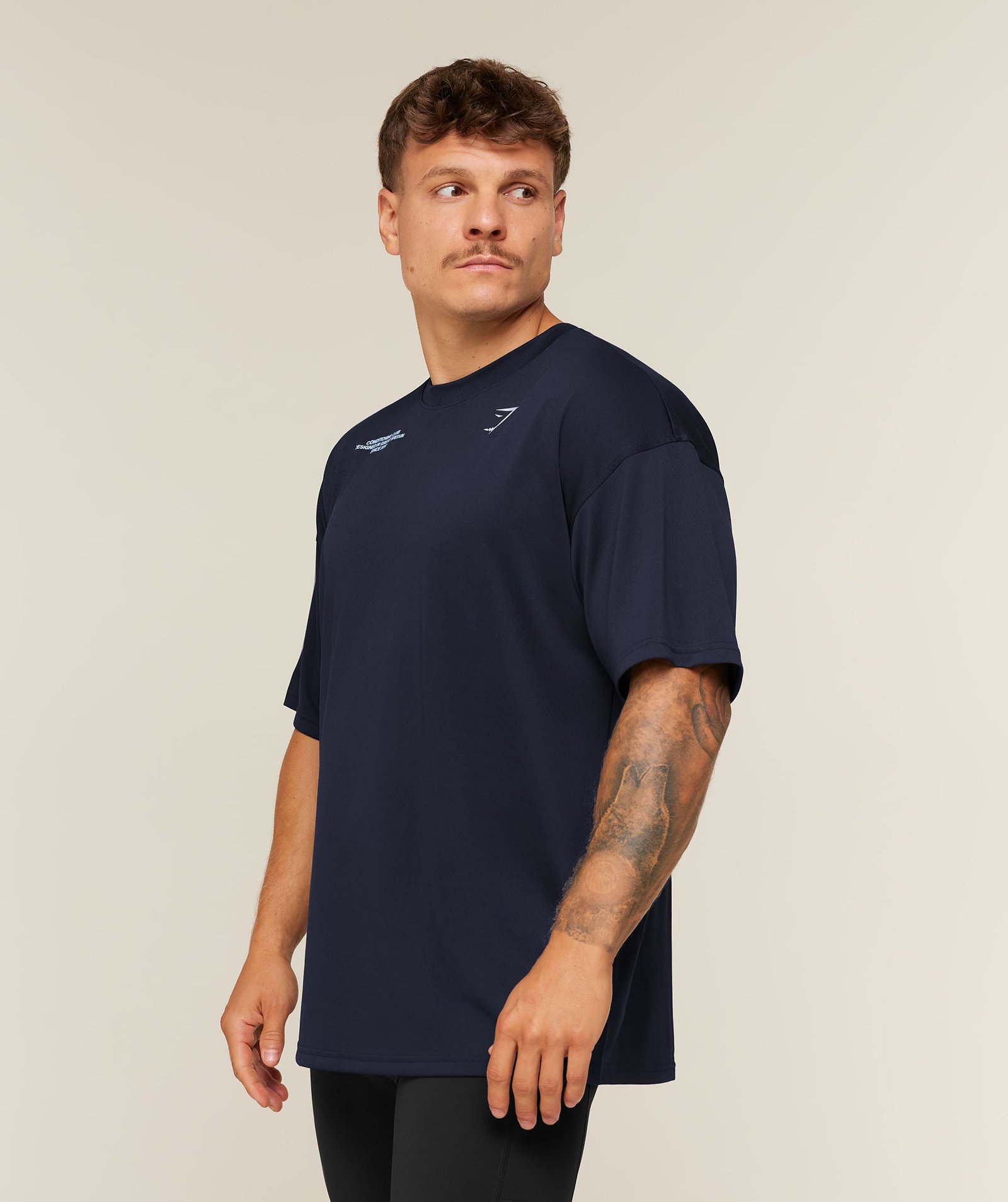 Conditioning Club Oversized T-Shirt - Heavy Blue/Tranquil Blue - Image 3