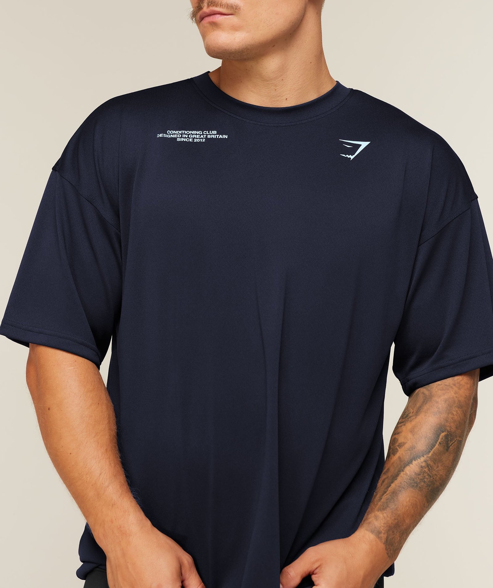 Conditioning Club Oversized T-Shirt - Heavy Blue/Tranquil Blue - Image 6