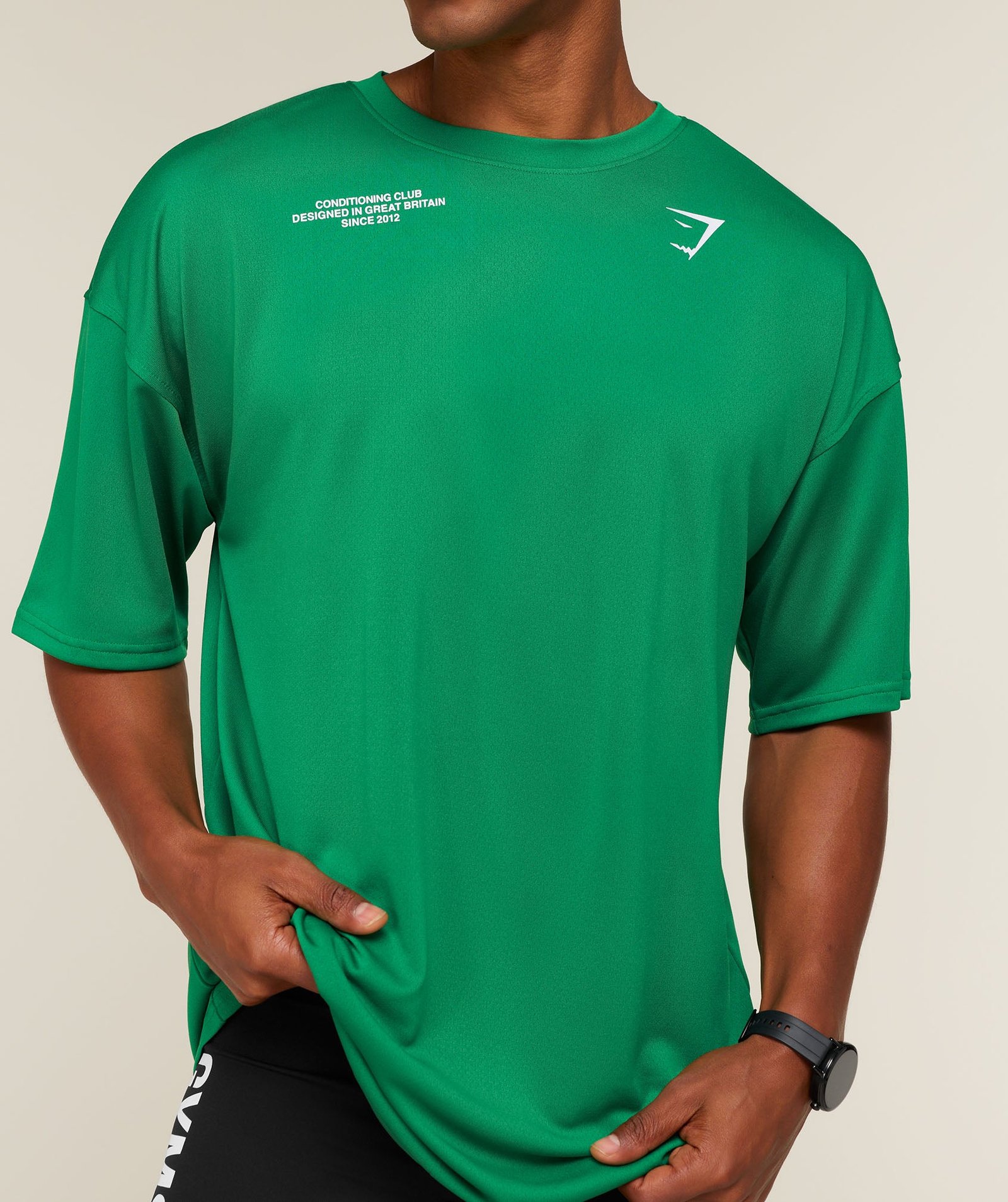 Conditioning Club Oversized T-Shirt - Track Green/White - Image 6