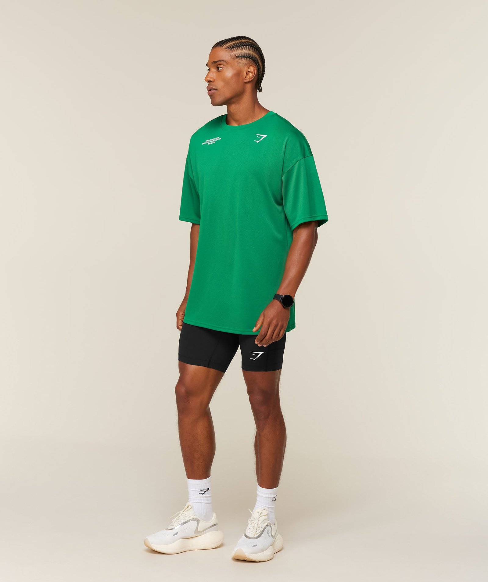 Conditioning Club Oversized T-Shirt - Track Green/White - Image 7