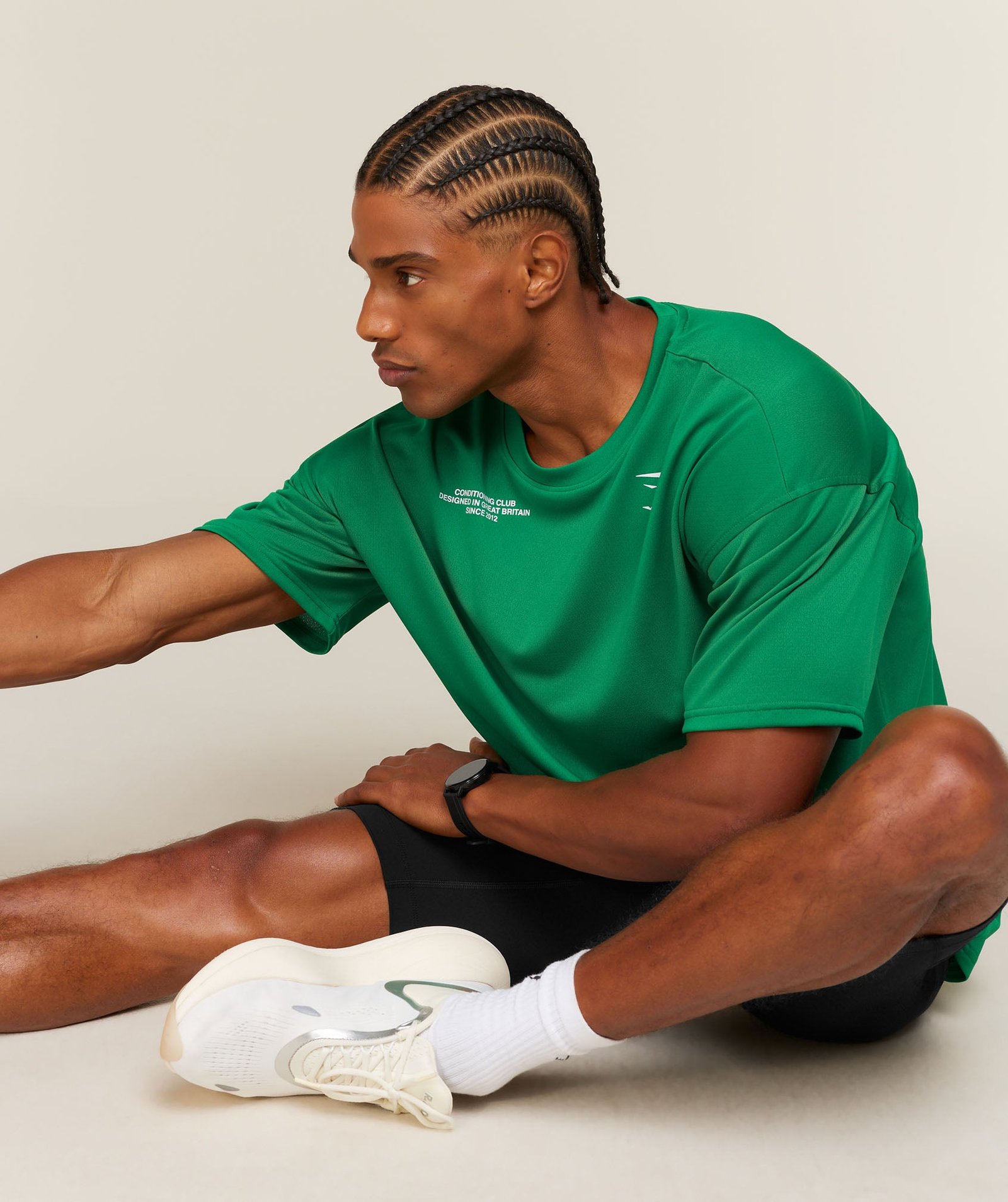 Conditioning Club Oversized T-Shirt - Track Green/White - Image 4