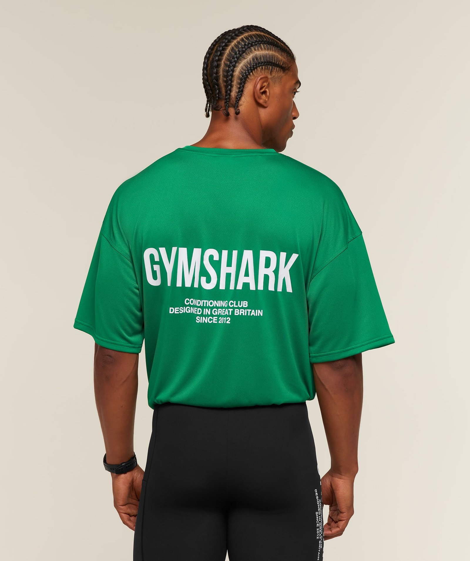 Conditioning Club Oversized T-Shirt - Track Green/White - Image 8