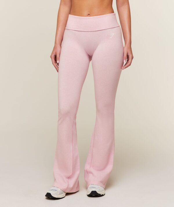 CottonMove™ Flared Leggings - Gentle Pink Marl