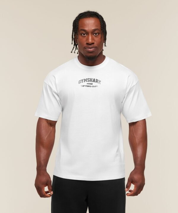 Faded Collegiate Graphic T-Shirt - White