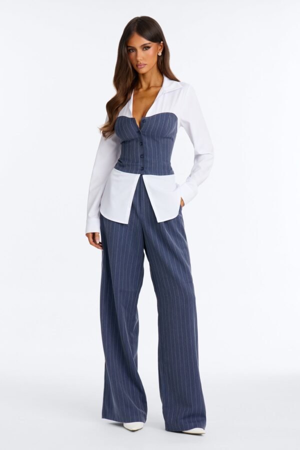 Work Mode Pinstripe Pant Set